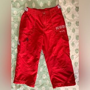 Red Mudd Girls Mesh Lined Cargo Pants (L 14)